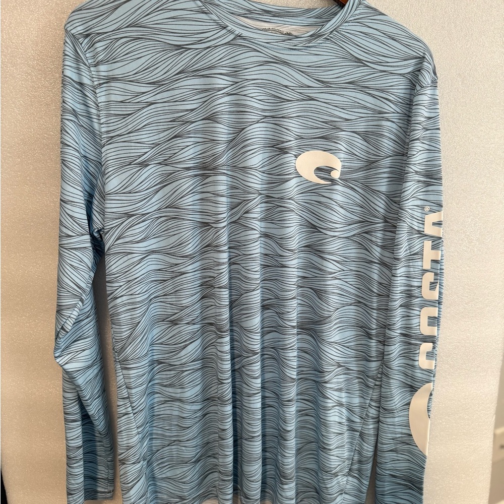 Costa Wave Pattern Long Sleeve Tee